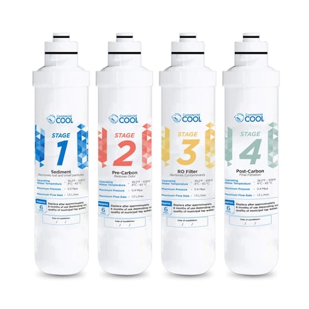 Commercial Cool Reverse Osmosis Water Filtration Replacement, 4 Stage Twist in Water Filters WDF1